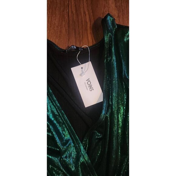 YOINS EMERALD METALLIC ROMPER - Picture 8 of 9